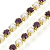 Brass Rhinestone Strass Chains CHC-N017-001A-A10-2