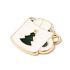 Christmas Theme Rack Plating Alloy Enamel Charms X-PALLOY-O109-29LG-2
