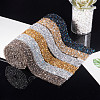 Glitter Resin Hotfix Rhinestone(Hot Melt Adhesive On The Back) OCOR-WH0052-01E-6