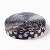 Single Face Volleyball Printed Polyester Grosgrain Ribbons SRIB-P019-01-1