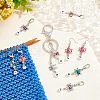Alloy Enamel & Acrylic Pendant Locking Stitch Markers HJEW-AB00121-4