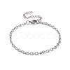 Non-Tarnish 304 Stainless Steel Cable Chain Bracelet for Men Women BJEW-E031-01P-08-1