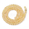 Frosted Spray Painted Glass Beads Strands GLAA-N035-03A-C08-2