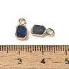 Dyed & Heated Natural Blue Aventurine Rectangle Charms G-Q169-07G-07-3
