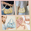 2Pcs 2 Styles Pink Zinc Alloy Enamel Bowknot Flower Charm Cable Chain Purse Chains FIND-BBC0004-59-6