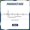 2Pcs Alloy Thorns Shoes Chain AJEW-FG0004-50B-2