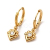Crystal Rhinestone Rhombus Dangle Stud Earrings EJEW-P219-22G-1
