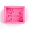 Word Summer Silicone Molds X-DIY-R078-22-2