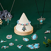 15Pcs 15 Styles Dyed Synthetic Turquoise Pendants FIND-DC0007-90-4