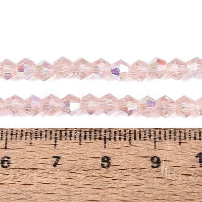 AB Color Plated Transparent Glass Beads Strands GLAA-G127-01-02D-1