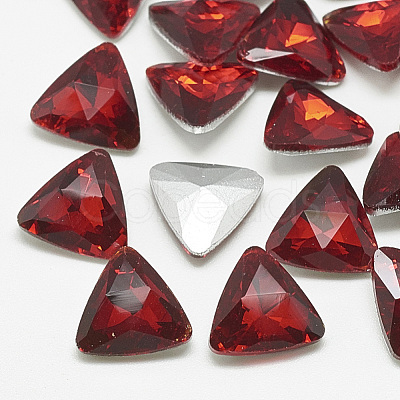 Pointed Back Glass Rhinestone Cabochons RGLA-T087-12mm-07-1