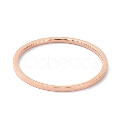 1mm Polished Plain Dome Finger Ring for Girl Women RJEW-C012-02E-RG-1