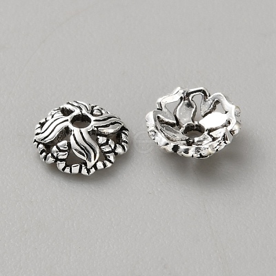 Retro 925 Sterling Silver Bead Caps LS-STER-WH0007-17C-AS-1