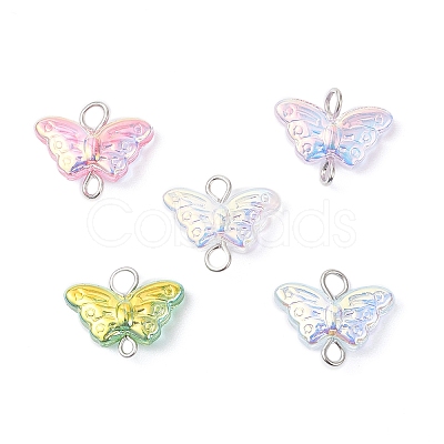 Electroplated Glass Connector Charms PALLOY-JF04294-01-1