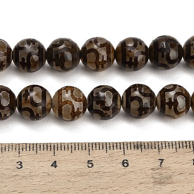 Tibetan Style dZi Beads Strands GG-CBA4812-B06-10MM-1