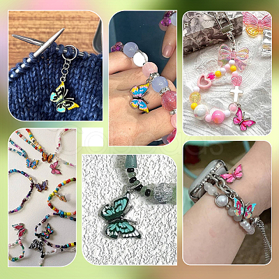 Printed Alloy Enamel Big Pendants PALLOY-PH0013-41-1