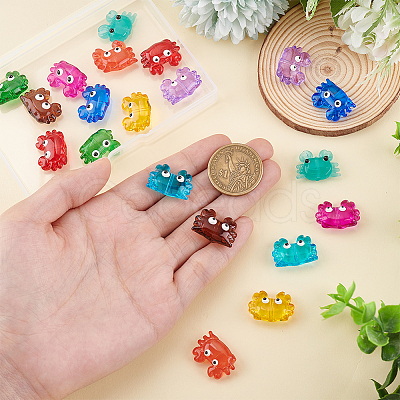 20Pcs 10 Colors Glass Enamel Beads LAMP-PA0001-44D-1
