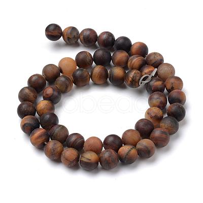 Natural Tiger Eye Round Bead Strands G-T055-6mm-04-1