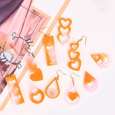 Heart Earrings Pendants DIY Silicone Mold LS-DIY-Q033-06A-1