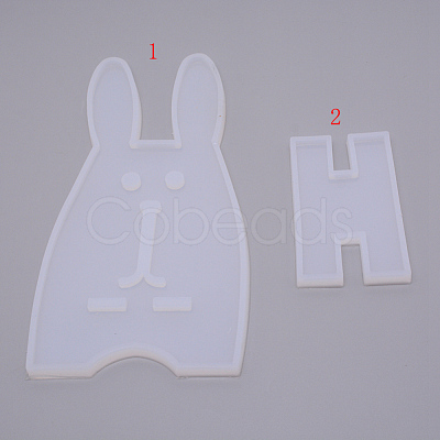 Rabbit Mobile Phone Stand Silicone Molds DIY-WH0176-13-1