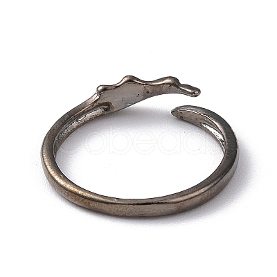 Alloy Wing Open Cuff Ring for Women RJEW-K239-17B-B-1