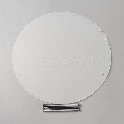 Acrylic Round Dessert Display Easels ODIS-WH0030-262C-1