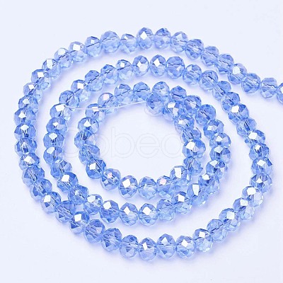 Electroplate Glass Beads Strands EGLA-A034-T1mm-B09-1