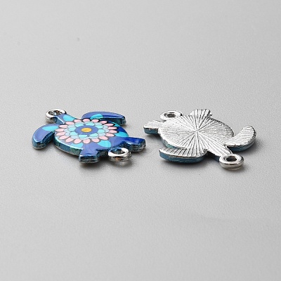 Alloy Enamel Printed Connector Charms ENAM-WH0065-15P-03-1