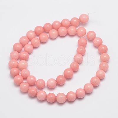 Natural Malaysia Jade Beads Strands G-A146-8mm-B08-1