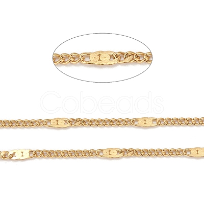3.28 Feet Ion Plating(IP) 304 Stainless Steel Figaro Chains X-CHS-N002-03G-1
