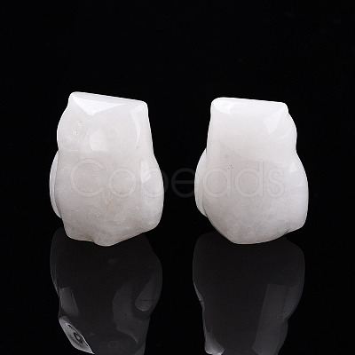 Natural Quartz Crystal Owl Display Decorations G-N345-04A-1