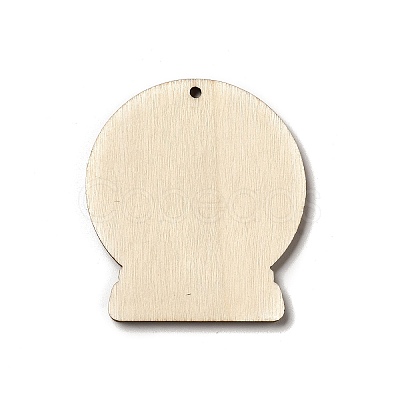 Single Face Printed Wood Pendants WOOD-H102-02B-1