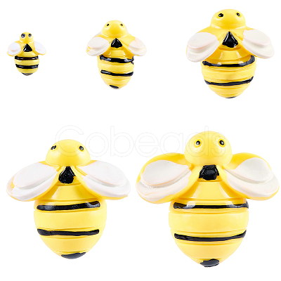 60Pcs 5 Styles Opaque Resin Cabochons CRES-CP0001-08-1