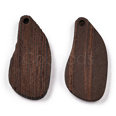 Natural Wenge Wood Pendants WOOD-T023-87-1