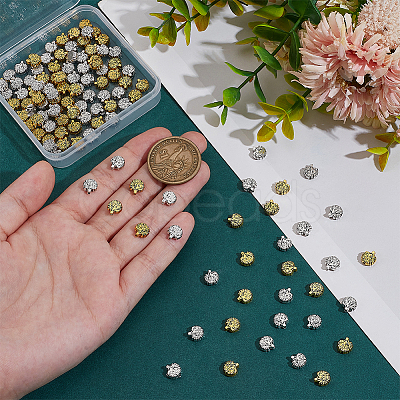 120Pcs 2 Colors Tibetan Style Zinc Alloy Beads FIND-PH0021-42-1