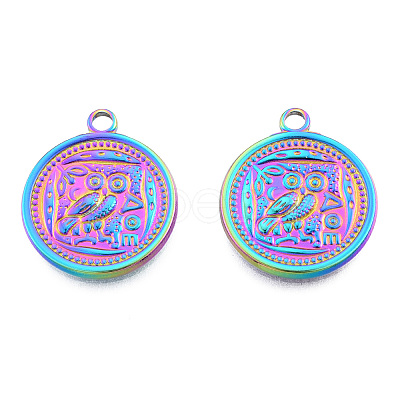Ion Plating(IP) 201 Stainless Steel Pendants STAS-N098-264M-1