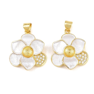 Brass Micro Clear Cubic Zirconia Peg Bails Pin Pendants KK-CBA6A75-52C-G-1