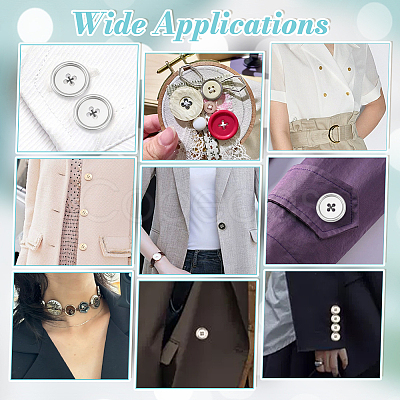 20Pcs 4 Styles 4-Hole Zinc Alloy Buttons BUTT-NB0002-12P-1