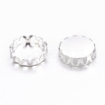 Brass Lace Edge Bezel Cups X-KK-C1764-3-S-NR-1