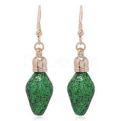 Christmas Theme Alloy Plastic Dangle Earrings FS-WG6FBD6-21-1