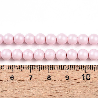 Baking Paint Pearlized Glass Pearl Bead Strands HY-N002-6mm-B04-1