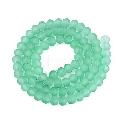 Baking Paint Frosted Glass Beads Strands X-FGLA-N003-6mm-03-1