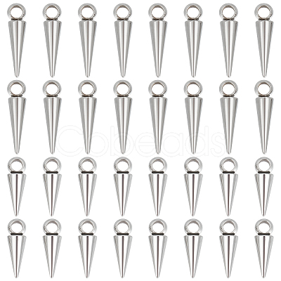 40Pcs 2 Style Stainless Steel Pendants STAS-UN0052-79-1