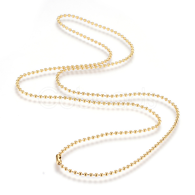 304 Stainless Steel Ball Chain Necklace LS-MAK-R012-01G-1