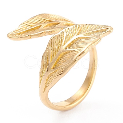 Ion Plating(IP) Unisex 304 Stainless Steel Finger Rings RJEW-Z008-06G-1