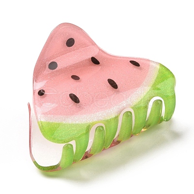 Watermelon Pattern Acrylic Claw Hair Clips X-PHAR-G004-03-1