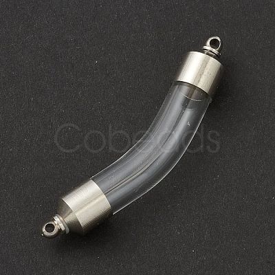 Transparent Glass Vial Pendant Normal Link Connectors GLAA-D004-01P-01-1