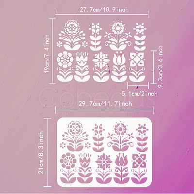 Plastic Drawing Painting Stencils Templates DIY-WH0396-203-1