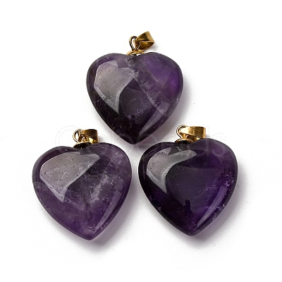 Natural Amethyst Pendants G-G287-01G-10-1