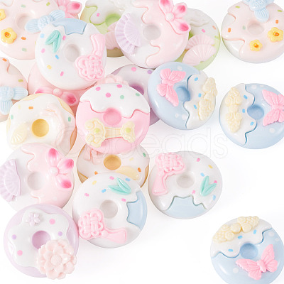 20Pcs Opaque Resin Decoden Cabochons RESI-TADJ0001-20-1
